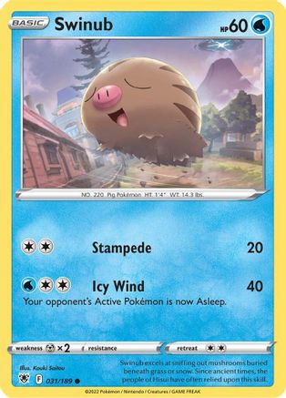 Swinub (031/189) [Épée et bouclier : Radiance astrale] 