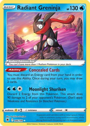 Greninja radieux (046/189) [Épée et bouclier : Radiance astrale] 