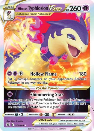 Hisuian Typhlosion VSTAR (054/189) [Épée et Bouclier : Radiance Astrale] 