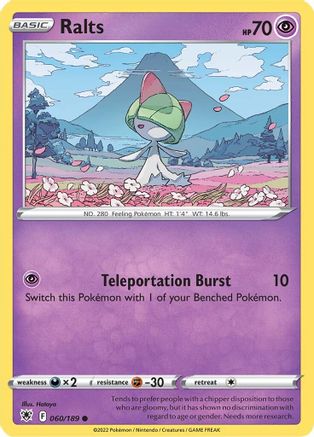 Ralts (060/189) [Épée et bouclier : Radiance astrale] 