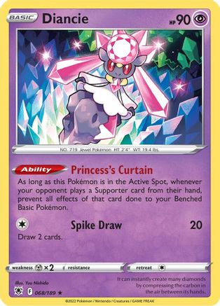 Diancie (068/189) [Épée et bouclier : Radiance astrale] 