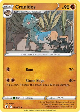 Cranidos (076/189) [Épée et bouclier : Radiance astrale] 