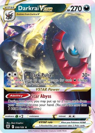 Darkrai VSTAR (099/189) [Épée et bouclier : Radiance astrale] 