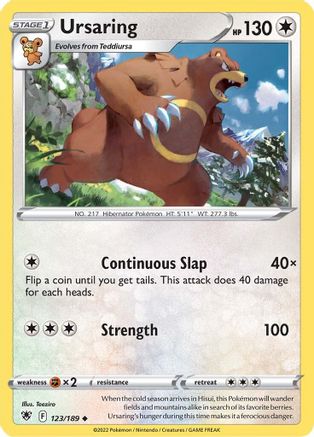 Ursaring (123/189) [Épée et bouclier : Radiance astrale] 