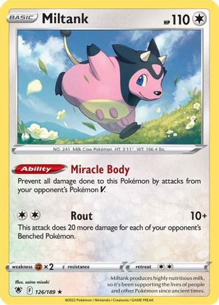 Miltank (126/189) [Épée et bouclier : Radiance astrale] 