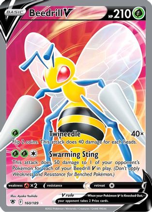 Beedrill V (Full Art) 160/189 - [SWSH10 Astral Radiance] Holofoil