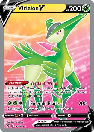 Virizion V (Full Art) 164/189 - [SWSH10 Astral Radiance] Holofoil