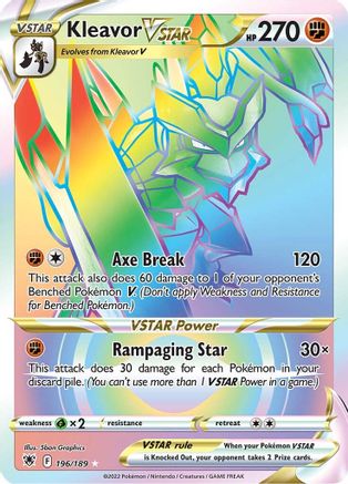 Kleavor VSTAR (196/189) [Épée et Bouclier : Radiance Astrale] 