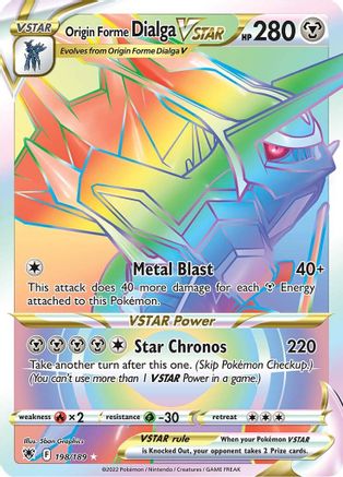 Origine Forme Dialga VSTAR (198/189) [Épée et Bouclier : Radiance Astrale] 