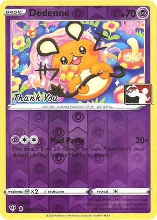 Dedenne - 78/189 (Pokemon League) [Thank You] - [League & Championship Cards] Reverse Holofoil