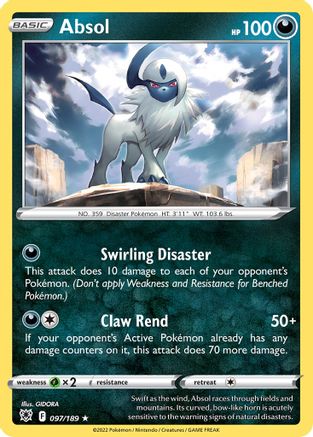 Absol (097/189) (Thème Deck Exclusif) [Épée et Bouclier : Radiance Astrale] 