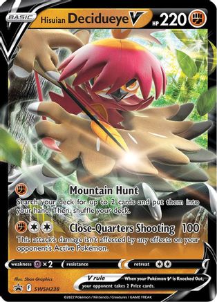 Hisuian Decidueye V (SWSH238) [Épée et Bouclier : Promos Black Star] 