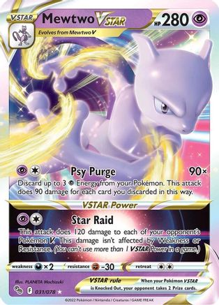 Mewtwo VSTAR (031/078) [Pokémon GO] 