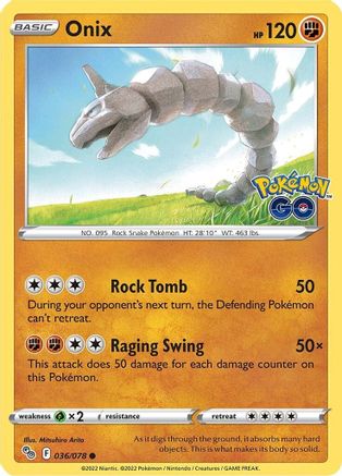 Onix (036/078) [Pokémon GO] 