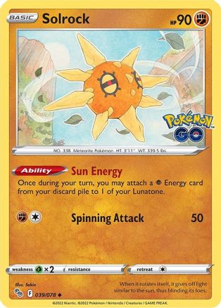 Solrock (039/078) [Pokémon GO] 