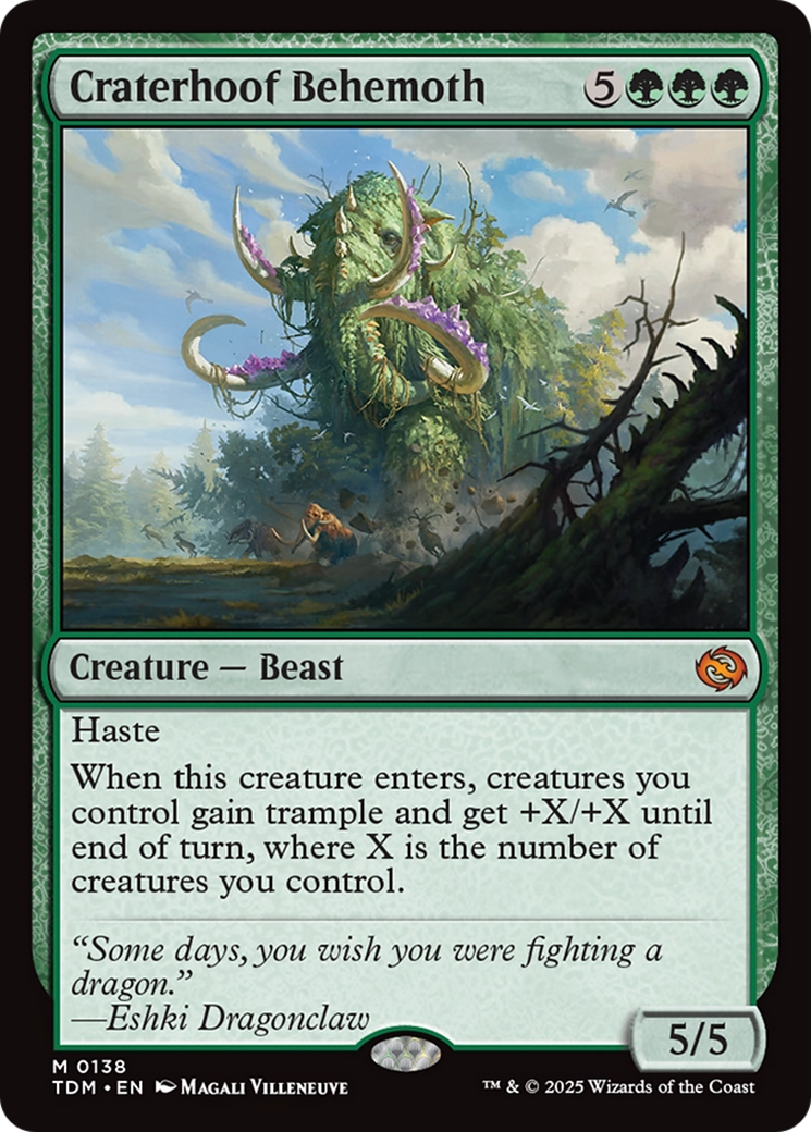 Craterhoof Behemoth (TDM-138) - [Tarkir: Dragonstorm]