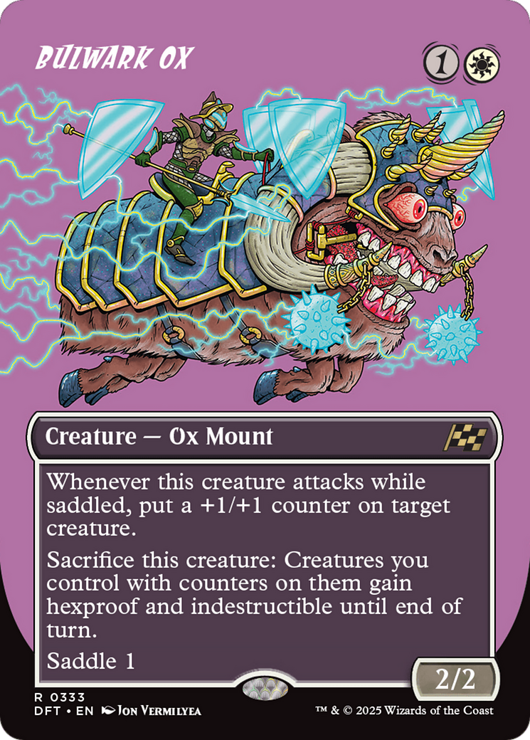 Bulwark Ox (Borderless) (DFT-333) - [Aetherdrift] Foil
