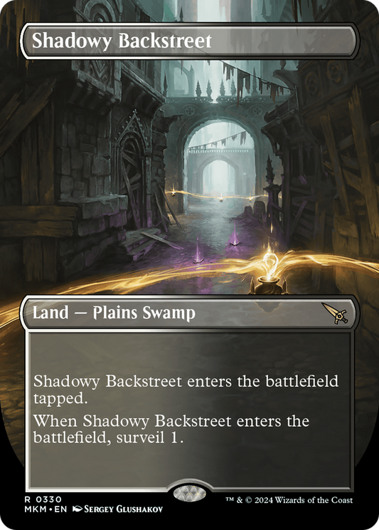 Shadowy Backstreet (MKM-330) - [Murders at Karlov Manor] (Borderless) Foil