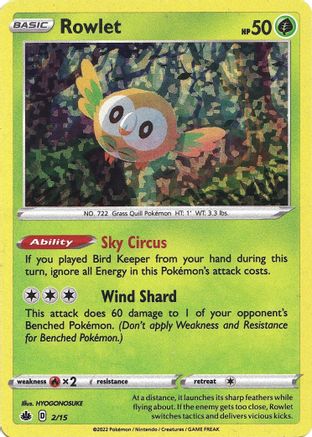 Rowlet - 2/15 2 - [McDonalds Promos 2022] Holofoil