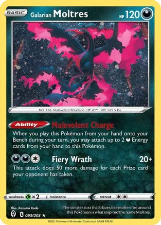 Sulfura de Galar (093/203) (Cosmos Holo) [Épée et Bouclier : Ciels en évolution] 