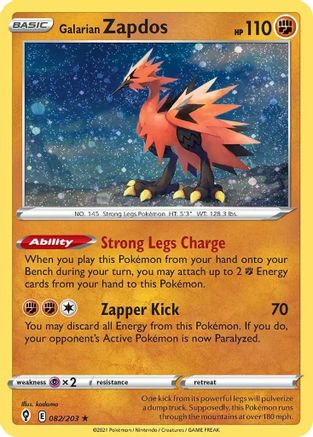 Galarian Zapdos - 082/203 (Cosmos Holo) 82 - [Miscellaneous Cards & Products]