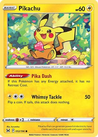 Pikachu 52/196 - [SWSH11 Lost Origin]