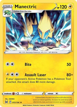 Manectric (055/196) [Épée et Bouclier : Origine Perdue] 