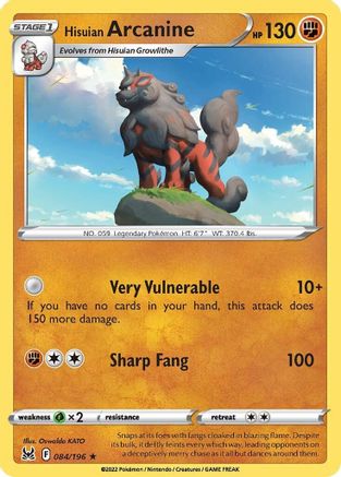 Hisuian Arcanine (084/196) [Épée et Bouclier : Origine Perdue] 