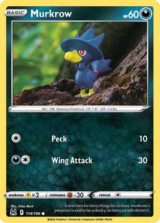 Murkrow (114/196) [Épée et Bouclier : Origine Perdue] 