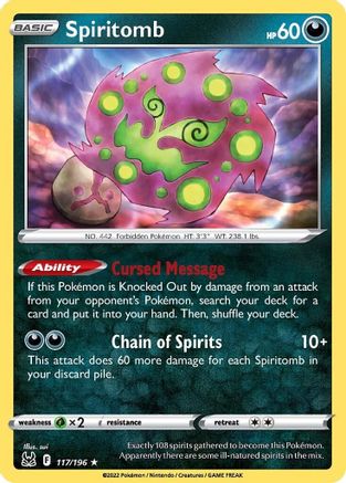 Spiritomb (117/196) [Épée et Bouclier : Origine Perdue] 