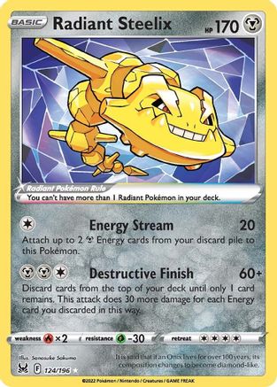 Radiant Steelix (124/196) [Épée et Bouclier : Origine Perdue] 