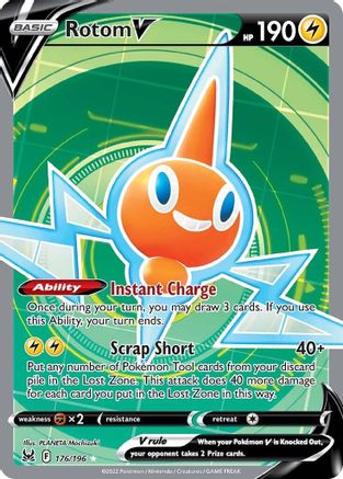 Rotom V (Full Art) 176/196 - [SWSH11 Lost Origin] Holofoil