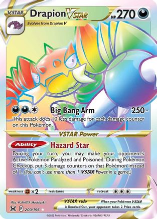 Drapion VSTAR (Secret) 200/196 - [SWSH11 Lost Origin] Holofoil