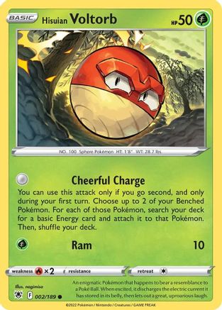 Hisuian Voltorb (002/189) (Thème Deck Exclusif) [Épée et Bouclier : Radiance Astrale] 