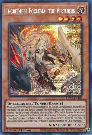 Incredible Ecclesia, the Virtuous (MP22-EN188) - 2022 Tin of the Pharaoh's Gods 1st Edition