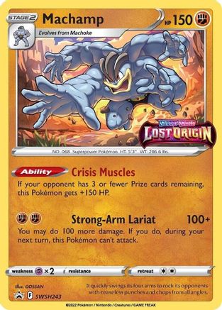 Machamp - SWSH243 (Prerelease) SWSH243/307 - [SWSH Sword & Shield Promo Cards] Holofoil