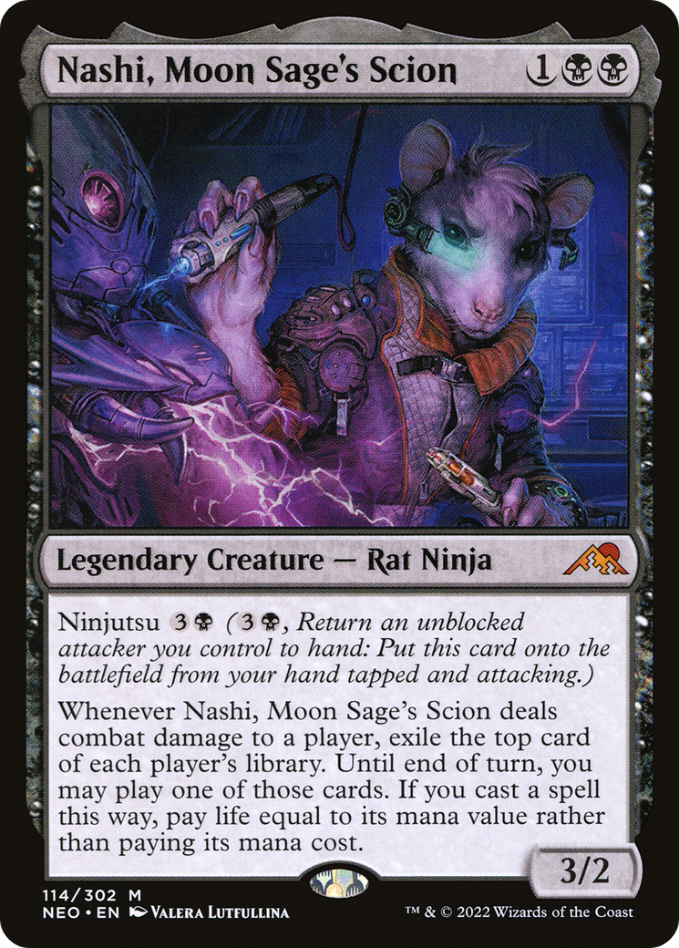 Nashi, Moon Sage's Scion (NEO-114) - [Kamigawa: Neon Dynasty] Foil
