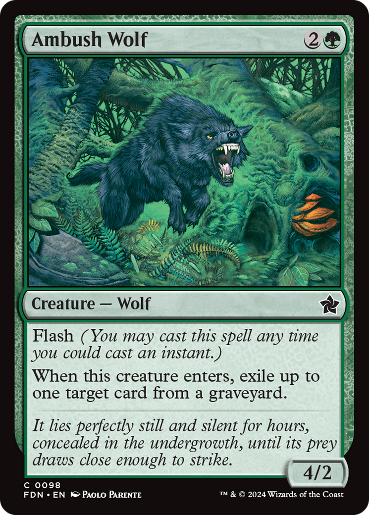 Ambush Wolf (FDN-098) - [Foundations] Foil