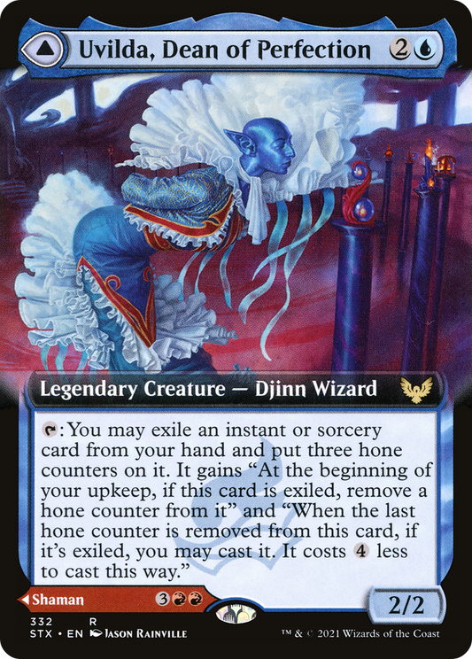 Uvilda, Dean of Perfection // Nassari, Dean of Expression (STX-332) - [Strixhaven: School of Mages]: (Extended Art)
