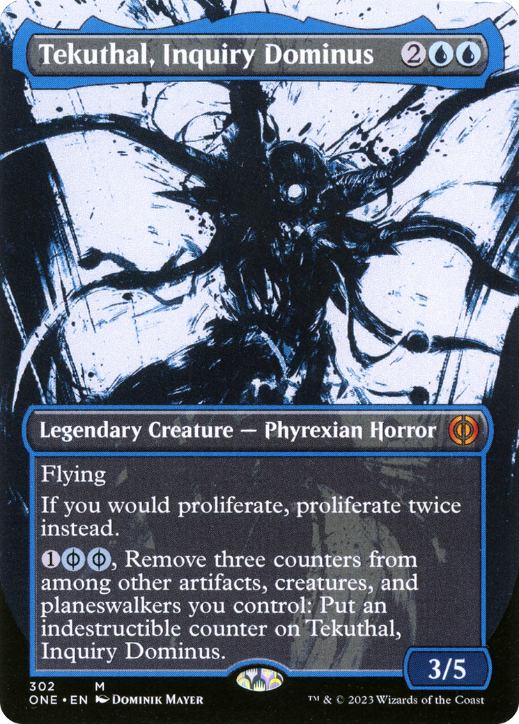 Tekuthal, Inquiry Dominus (ONE-302) - [Phyrexia: All Will Be One]: (Showcase) (Borderless) Foil