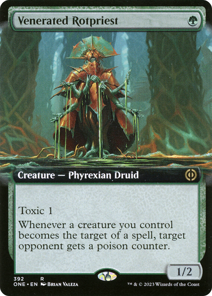 Venerated Rotpriest (ONE-392) - [Phyrexia: All Will Be One]: (Extended Art)
