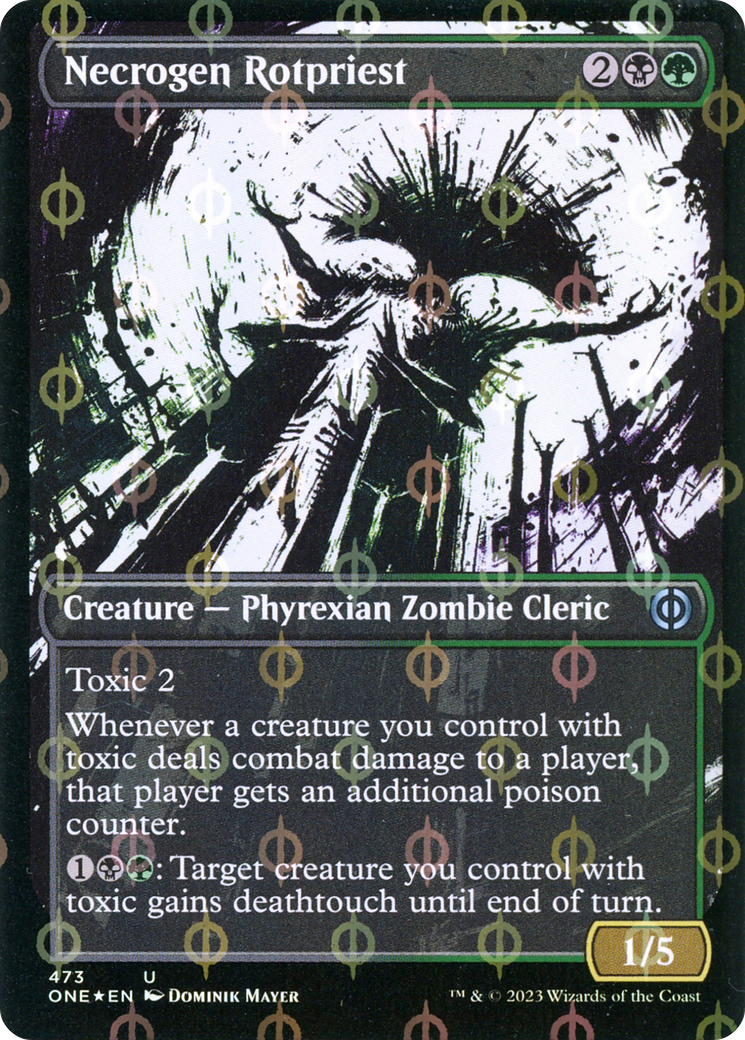 Necrogen Rotpriest (ONE-473) - [Phyrexia: All Will Be One]: (Showcase) Foil