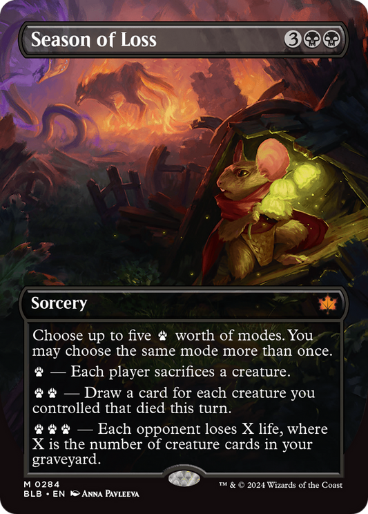 Season of Loss (BLB-284) - [Bloomburrow]: (Showcase) (Borderless)