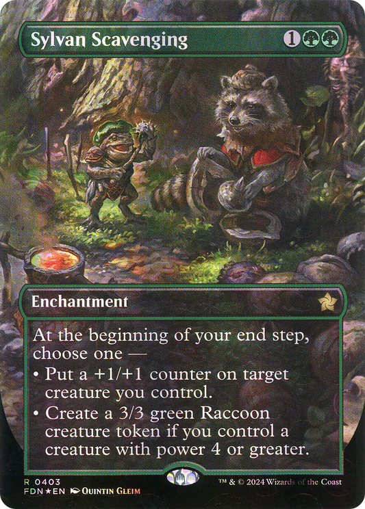 Sylvan Scavenging (FDN-403) - [Foundations] (Borderless) Foil