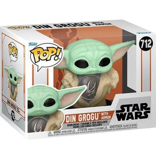 Star Wars : Le Mandalorien Dark Trooper avec Grogu Glow-in-the-Dark Pop ! Figurine en vinyle - Exclusivité Entertainment Earth 