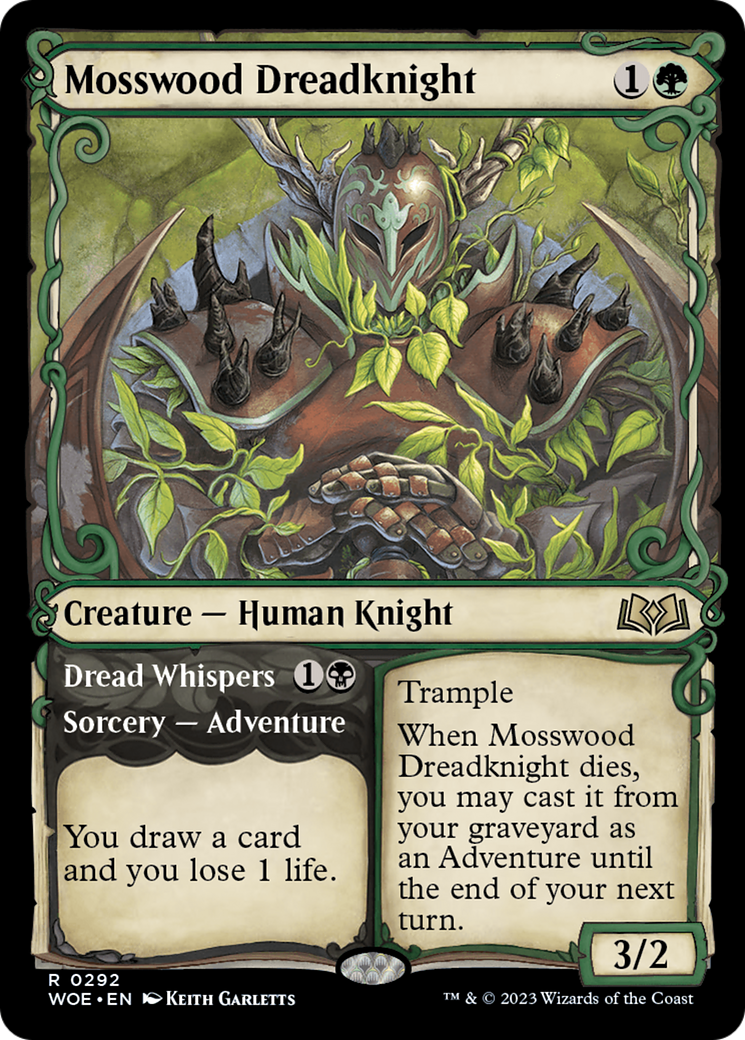 Mosswood Dreadknight (Showcase) (WOE-292) - [Wilds of Eldraine]: (Showcase)