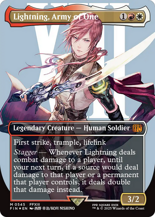 Lightning, Army of One (FIN-545) - [FINAL FANTASY] (Borderless) Foil