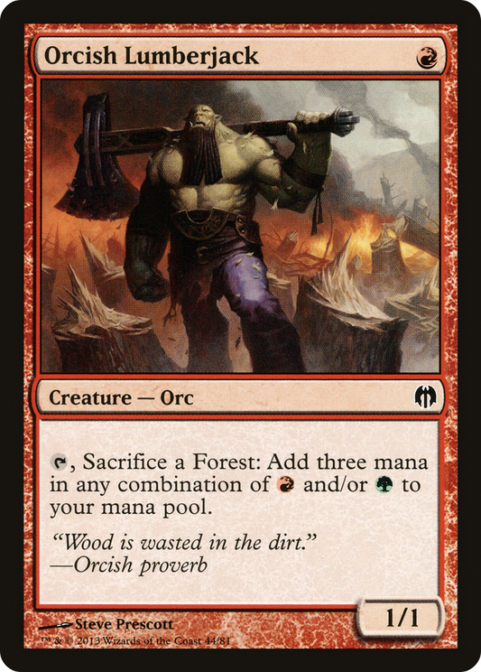 Orcish Lumberjack (DDL-044) - [Duel Decks: Heroes vs. Monsters]