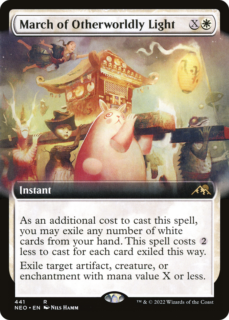 March of Otherworldly Light (NEO-441) - [Kamigawa: Neon Dynasty]: (Extended Art)