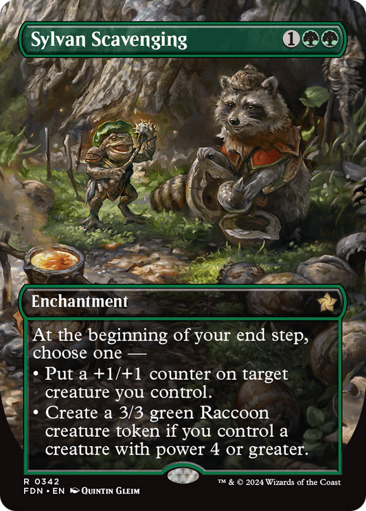 Sylvan Scavenging (FDN-342) - [Foundations] (Borderless) Foil